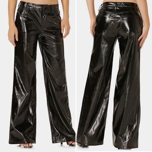 AFRM Xander Faux Leather Wide Leg Pant Size 30